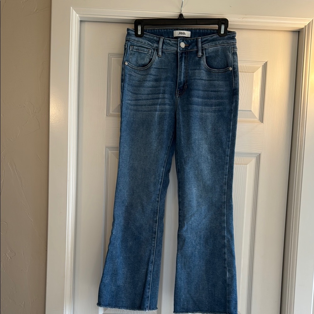 Just Black Women's Mid Blue Flare Jeans